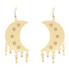 E-5585 Moon and Star Earrings Simple Drop Dangle Earrings Silver Gold Women Girl Earrings