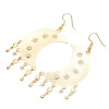 E-5585 Moon and Star Earrings Simple Drop Dangle Earrings Silver Gold Women Girl Earrings