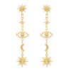 E-5584 Eyes of the Golden Sun Fashionably Dazzling Bright Dazzling Wedding Jewelry