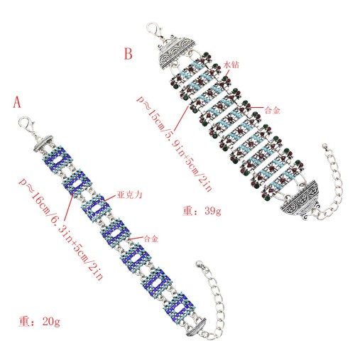 B-1002 Bohemia new alloy spot diamond delicate bracelet girls daily popular bracelets