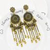 E-5589 2 Color Fashion Dignified Round Flower Small Bell Wedding Jewelry
