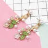 E-5590 Four color flower earrings pearl earrings suitable for ladies party daily jewelry jewelry gifts