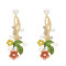 E-5590 Four color flower earrings pearl earrings suitable for ladies party daily jewelry jewelry gifts
