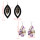E-5592 Leather Small Floral Water Drop Dangle Statement Earring for Woman