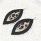 E-5592 Leather Small Floral Water Drop Dangle Statement Earring for Woman