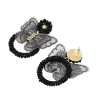E-5594 4 Color Butterfly Earrings Rhinestone Beads Fashion Hoop Earrings Jewelry for Woman