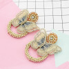 E-5594 4 Color Butterfly Earrings Rhinestone Beads Fashion Hoop Earrings Jewelry for Woman