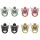 E-5594 4 Color Butterfly Earrings Rhinestone Beads Fashion Hoop Earrings Jewelry for Woman