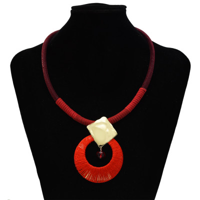 N-7327 Four color simple atmospheric fashion alloy acrylic necklace suitable for any occasion acrylic jewelry