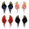 E-5599 Europe and the United States new four colors butterfly wings flower tassel diamond earrings