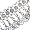 B-1003 Silver Coin Bracelet Adjustable Handmade Floral Design Gypsy Ethnic Tribe Festival Jewellery
