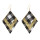 E-5598 Christmas Plaid Earrings PU Leather Earrings Lightweight Dangle Earrings for Women Girl