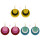 E-5597 Fashion Multi-Layer Leather Round Earrings for Woman