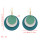 E-5597 Fashion Multi-Layer Leather Round Earrings for Woman