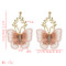 E-5600 Fashion Butterfly Shape Drop Earrings for Women Girl Gold Alloy Rhinestone Earring Cocktail Party Jewelry