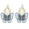 E-5600 Fashion Butterfly Shape Drop Earrings for Women Girl Gold Alloy Rhinestone Earring Cocktail Party Jewelry