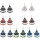 E-5607 Vintage Silver Jhumka Earrings Enamel Acrylic Beaded Statement Tassel Earring Indian Tribal Jewelry