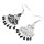 E-5607 Vintage Silver Jhumka Earrings Enamel Acrylic Beaded Statement Tassel Earring Indian Tribal Jewelry