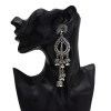 E-5610 Bohemia new water drop hollow peacock fringed gold and silver two popular ladies earrings