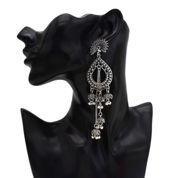 E-5610 Bohemia new water drop hollow peacock fringed gold and silver two popular ladies earrings