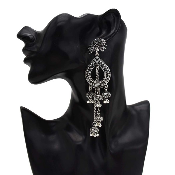 E-5610 Bohemia new water drop hollow peacock fringed gold and silver two popular ladies earrings