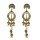 E-5610 Bohemia new water drop hollow peacock fringed gold and silver two popular ladies earrings