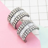 E-5611 European And American Style Fashion Rhinestone Earrings Alloy Semicircle Design Jewelry Earrings