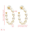 E-5613 Fashion Round Pearl Auricle Ear Cuff Stud Earring for Woman