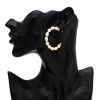 E-5613 Fashion Round Pearl Auricle Ear Cuff Stud Earring for Woman