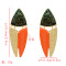 E-5616 Fashion Jewelry Leather Pattern Earrings Triangle Geometric Style Women Earrings Party Jewelry