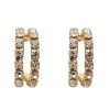 E-5619 Fashion Round Rhinestone Ear Pin Earring Jewelry Simple Style Jewelry
