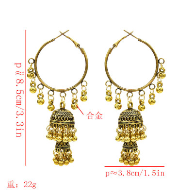 E-5620 European and American new tassel bell ball ladies fashion pop earrings