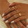 R-1517 4 Styles Retro Eye Shell Snake Shape Ring Set Hollow Carved Ring for Woman