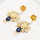 E-5625 2 Color Pearl Earrings Flowers Simple Fashion Generous Wedding Jewelry