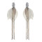 E-5635 Fashion New Gold and Silver Hollow Leaf Long Tassel Earrings Rhinestone Earrings for Woman