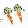 E-5638 Carrot Earrings Inlaid With Rhinestone Earrings Suitable For Ladies Party Holiday Jewelry