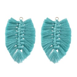 E-5640 Bohemian eight Color Silk Knot Leaf Leaf Earrings Women's Pop Everyday Earrings
