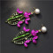E-5639 Fashion Acrylic Drilling Pearl Cactus Shape Drop Dangle Earring Cute Party Earring