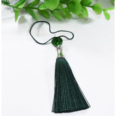 E-5641 10Pcs/Lot 4 Colors Acrylic Beads Thread Long Tassel Charm Pendants For Keychains Necklace DIY Jewelry Making Findings