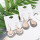 E-5591 Genuine Leather Earring 3 Layers Round Drop Petal Dangle Statement Earring Lightweight Earring