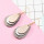 E-5591 Genuine Leather Earring 3 Layers Round Drop Petal Dangle Statement Earring Lightweight Earring