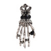 P-0447 Fashion Hand Shape Diamond Open Crystal Female Chain Tassel Brooch