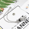 P-0447 Fashion Hand Shape Diamond Open Crystal Female Chain Tassel Brooch