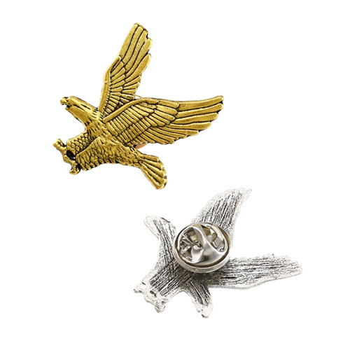 P-0448 2020 New Brooch Jewelry Gold Silver Eagle Brooch For Men And Women