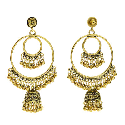 E-5646 2 Color Fashion Simple Alloy Round Earrings Suitable For Any Occasion Jewelry