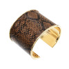 B-1008 Turkey 2 Colors Fashion Unique Snakeskin Pattern Leather Cuff Bracelet Jewelry Design