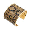B-1008 Turkey 2 Colors Fashion Unique Snakeskin Pattern Leather Cuff Bracelet Jewelry Design