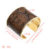 B-1008 Turkey 2 Colors Fashion Unique Snakeskin Pattern Leather Cuff Bracelet Jewelry Design