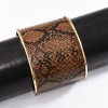 B-1008 Turkey 2 Colors Fashion Unique Snakeskin Pattern Leather Cuff Bracelet Jewelry Design