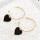 E-5649 Love Drop Heart Hoop Earrings Women Girl Gold Hoop Stud Earring